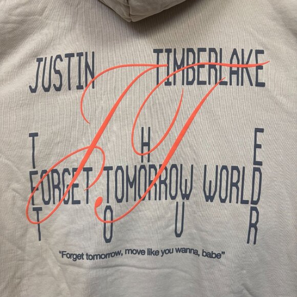 Justin Timberlake The Forget Tomorrow World Tour Hoodie 2X - Picture 2 of 4